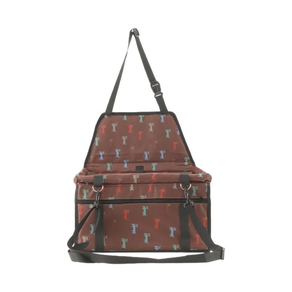 Foldable Car Seat Cover for Pet 15.75"x12.6"x9.84" Dog Print Brown